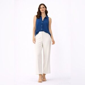 Mine Sleeveless Blue Blouse